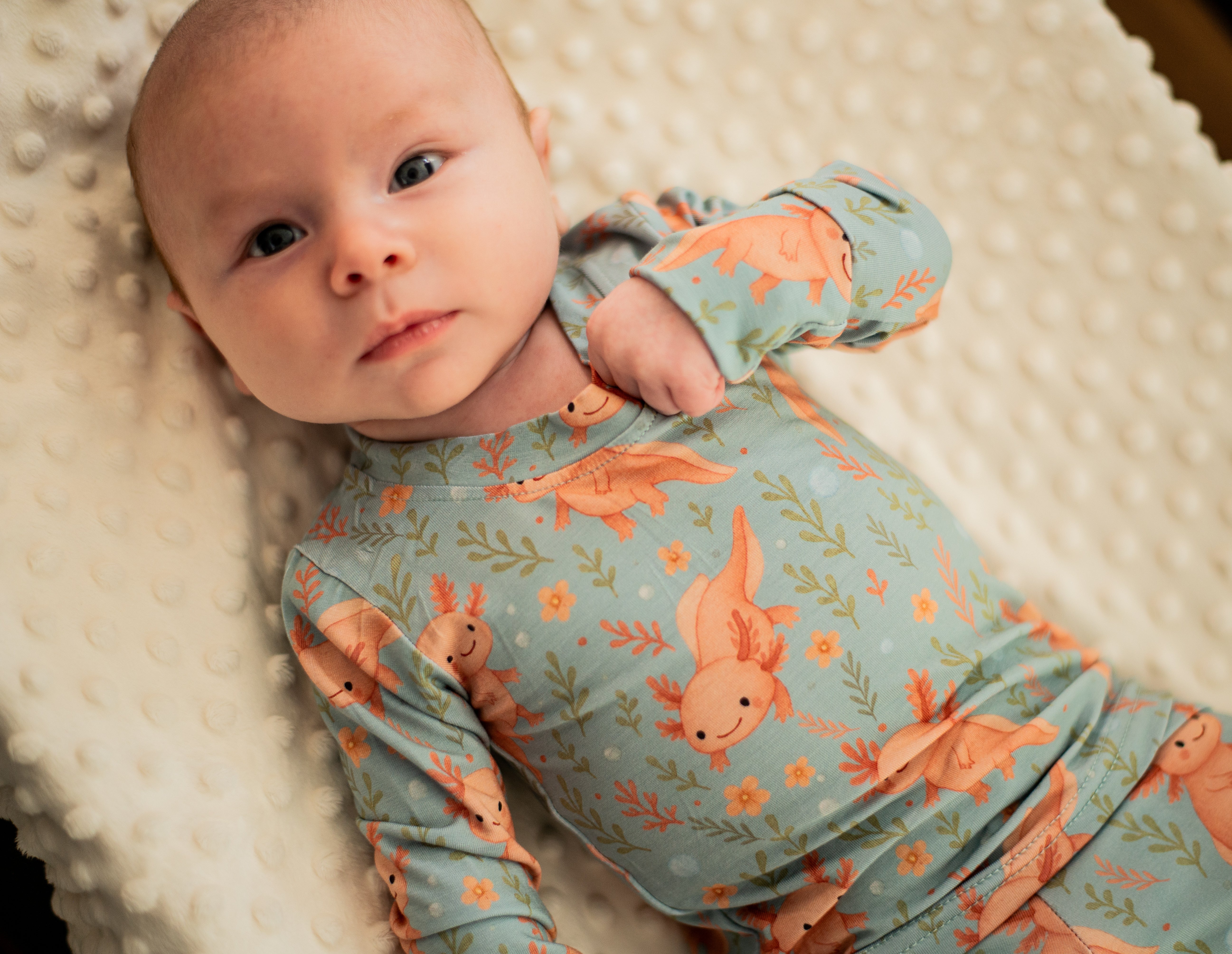 Pyjama 2 pièces en bambou – Axolove ♥️(Axolotl)