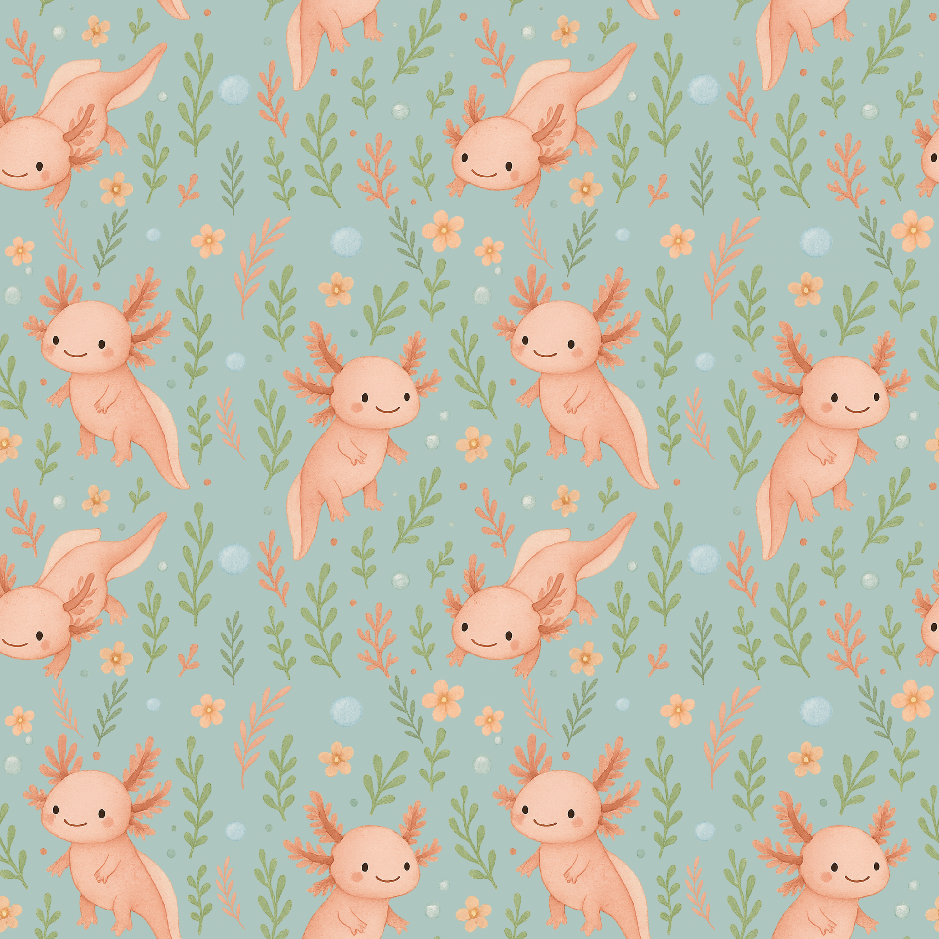 Pyjama 2 pièces en bambou – Axolove ♥️(Axolotl)