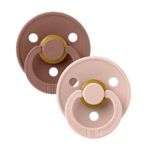 Suce Bibs Anatomical 0-6 mois blush/woodchuck pack de 2