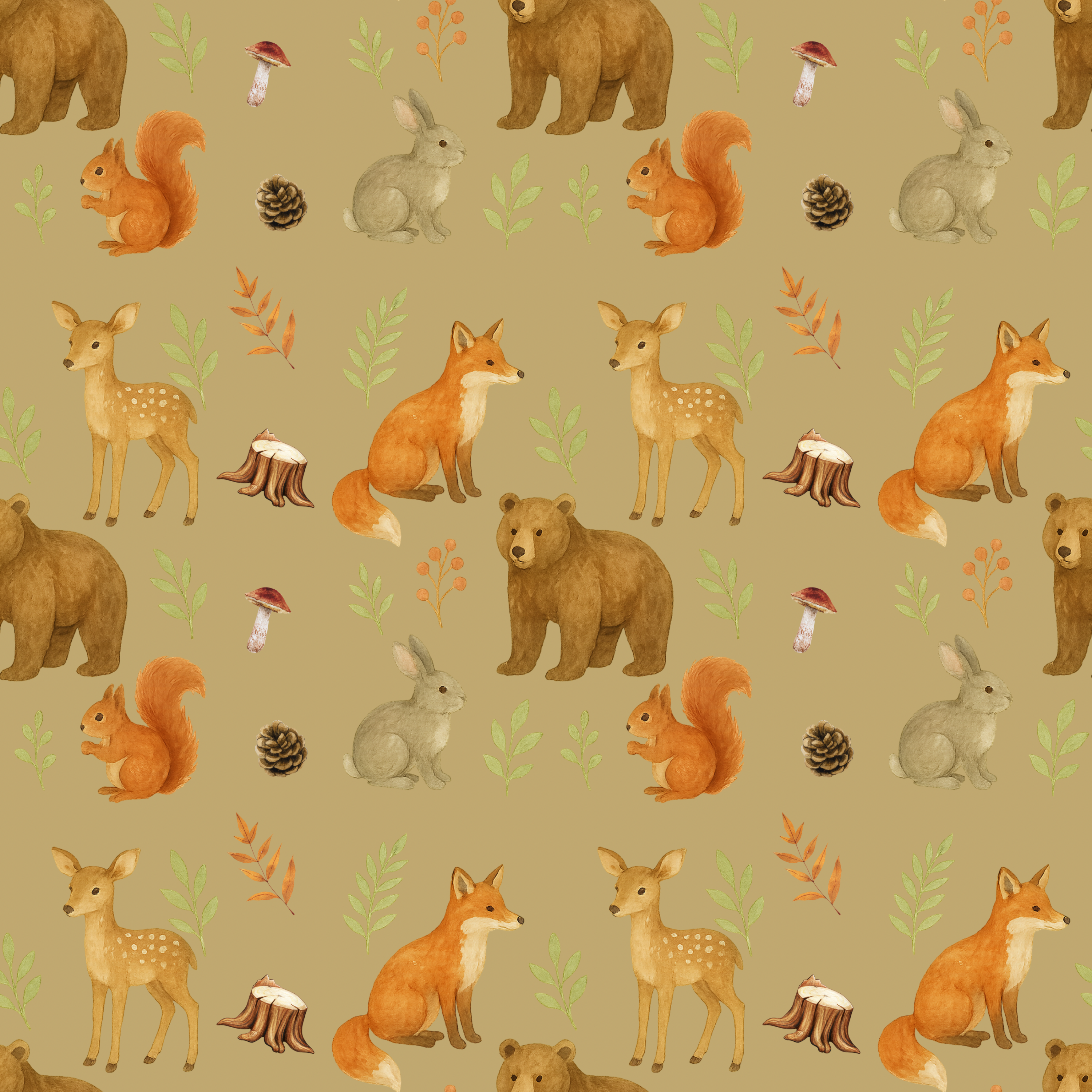 🦊 Pyjama 2 pièces en bambou – Les copains des bois