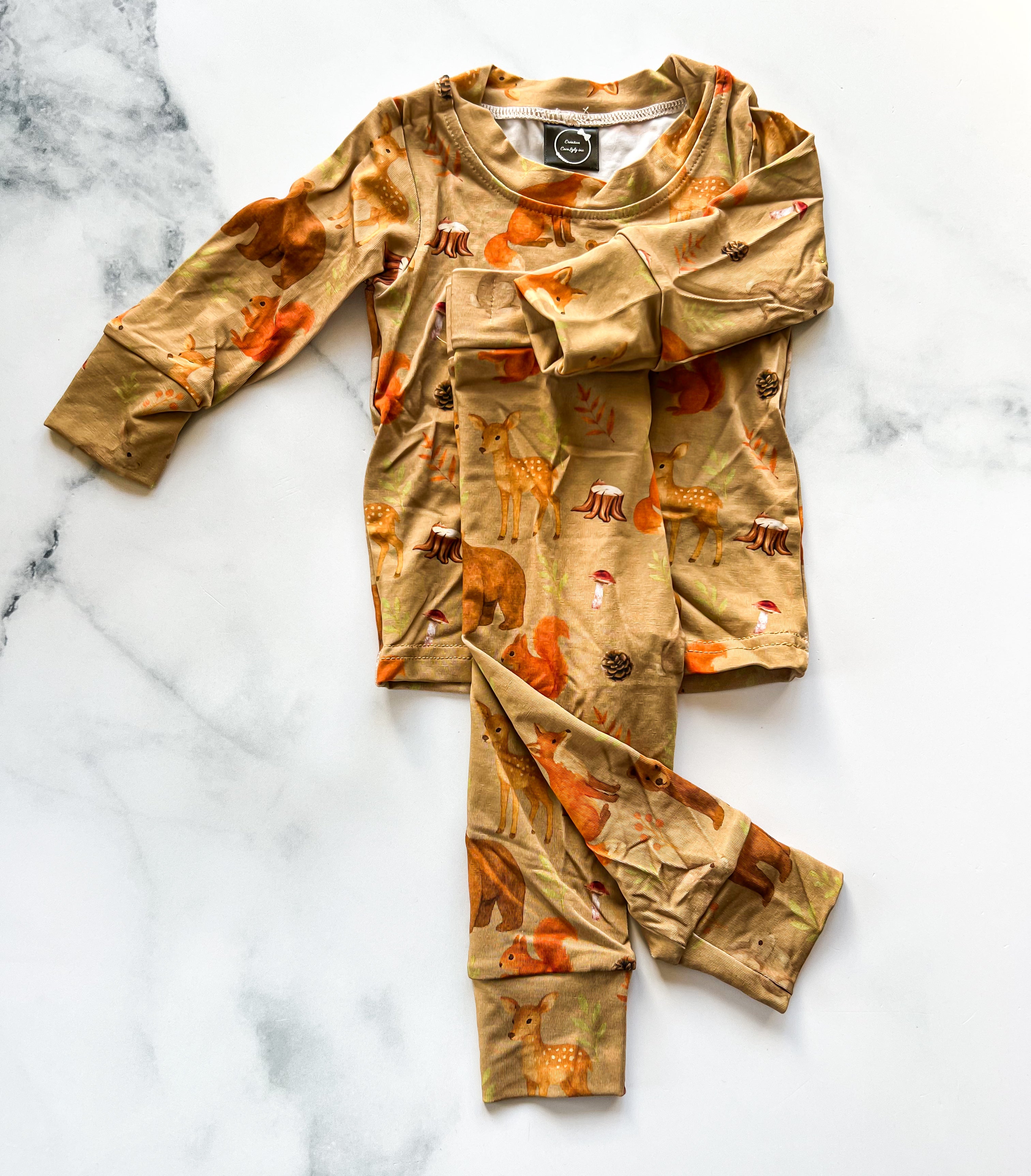 🦊 Pyjama 2 pièces en bambou – Les copains des bois