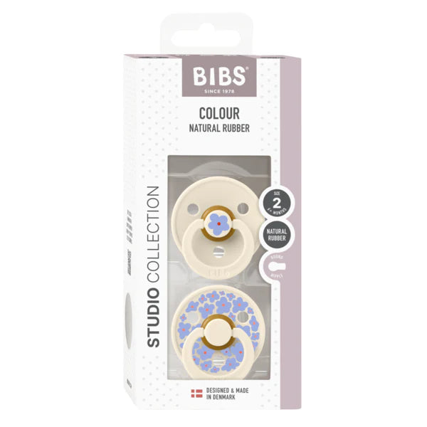 Suce bibs studio 6-18 mois jasmine ivory pack de 2