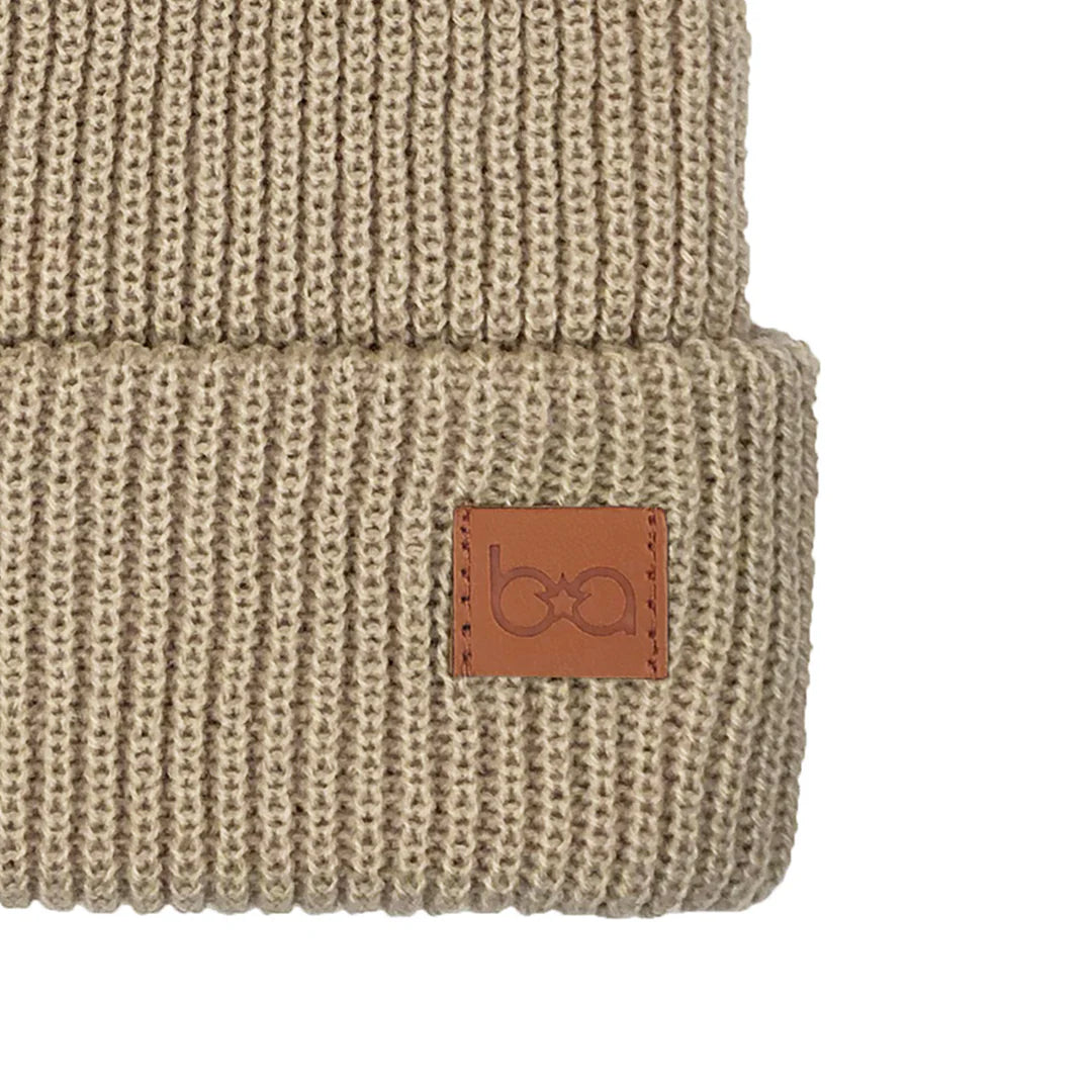 Tuque a pompom beige