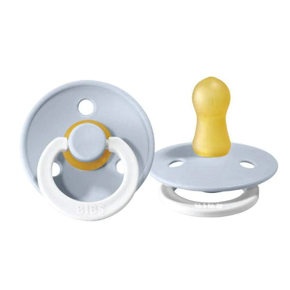 Suce bibs 0-6 mois Night glow in The dark baby blue pack de 2