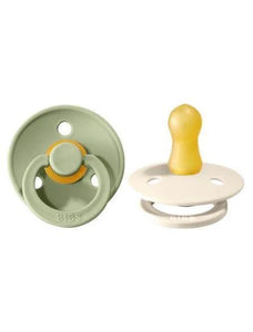 Suce bibs 18-36 mois Ivory/Sage pack de 2