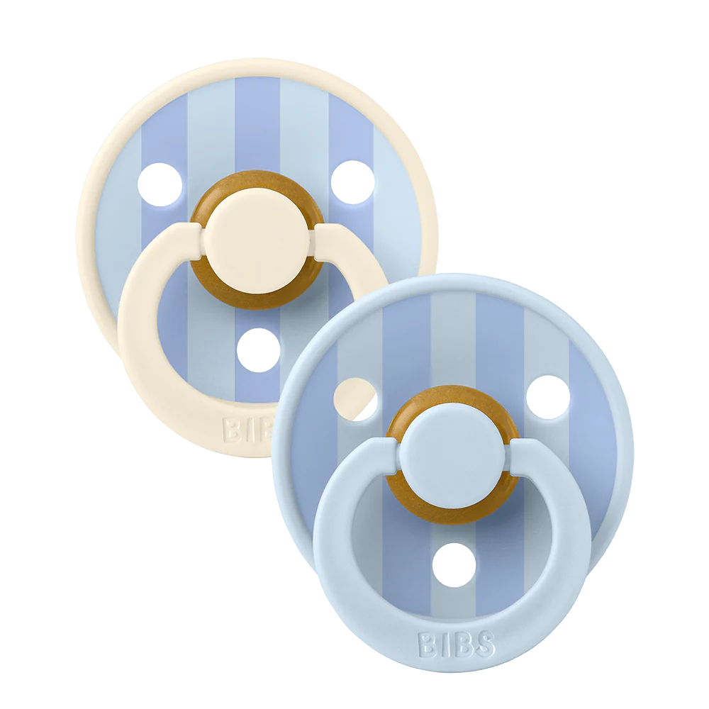 Suce bibs studio 6-18 mois baby blue dusty blue mix pack de 2