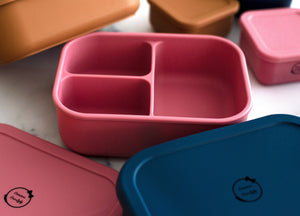 Ensemble boîte à lunch bento et ses plats à collation pack de 4 plats Blush pink