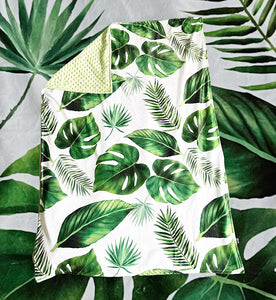 PRÉCOMMANDE Doudou basinette doublé monstera